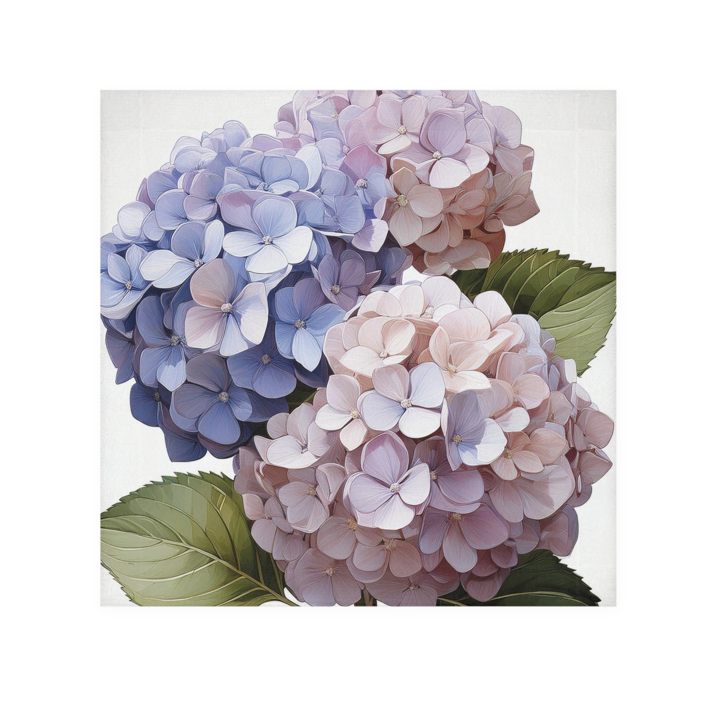 Hydrangeas Face Towel