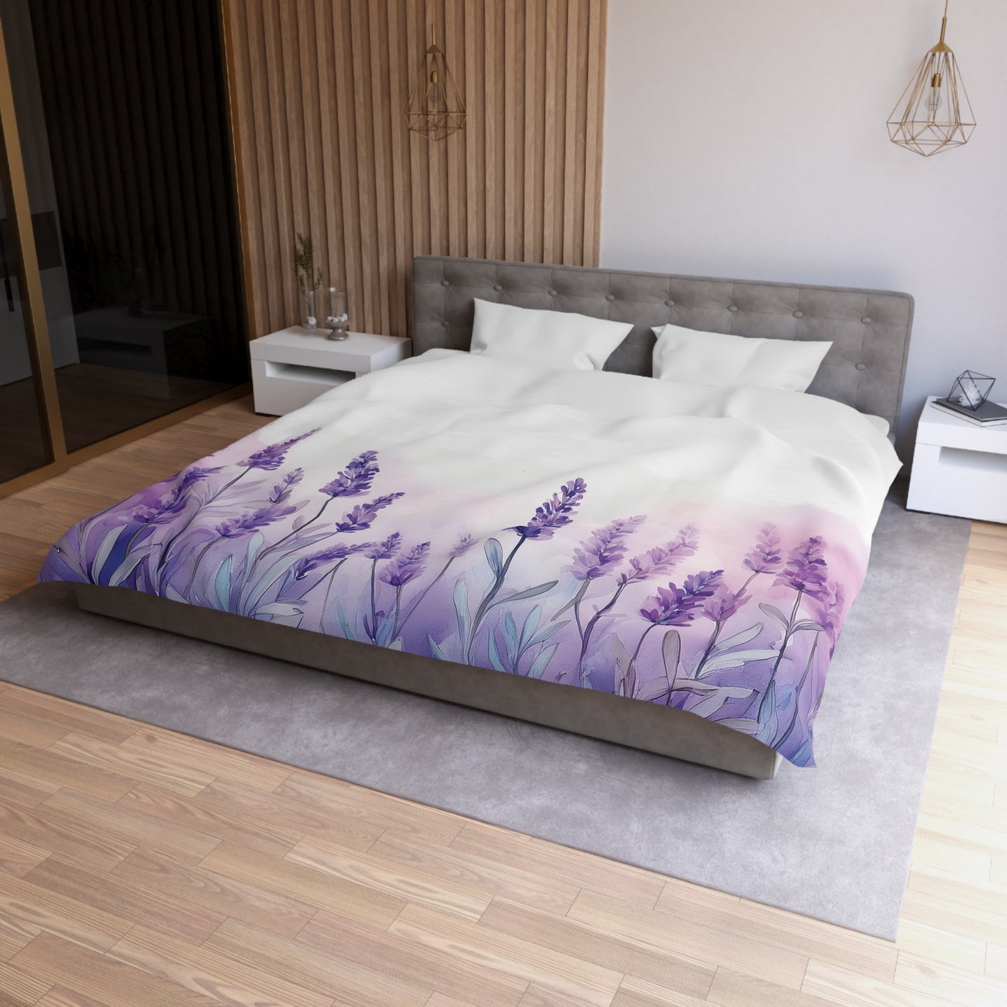 Lavender Hills Way Microfiber Duvet Cover