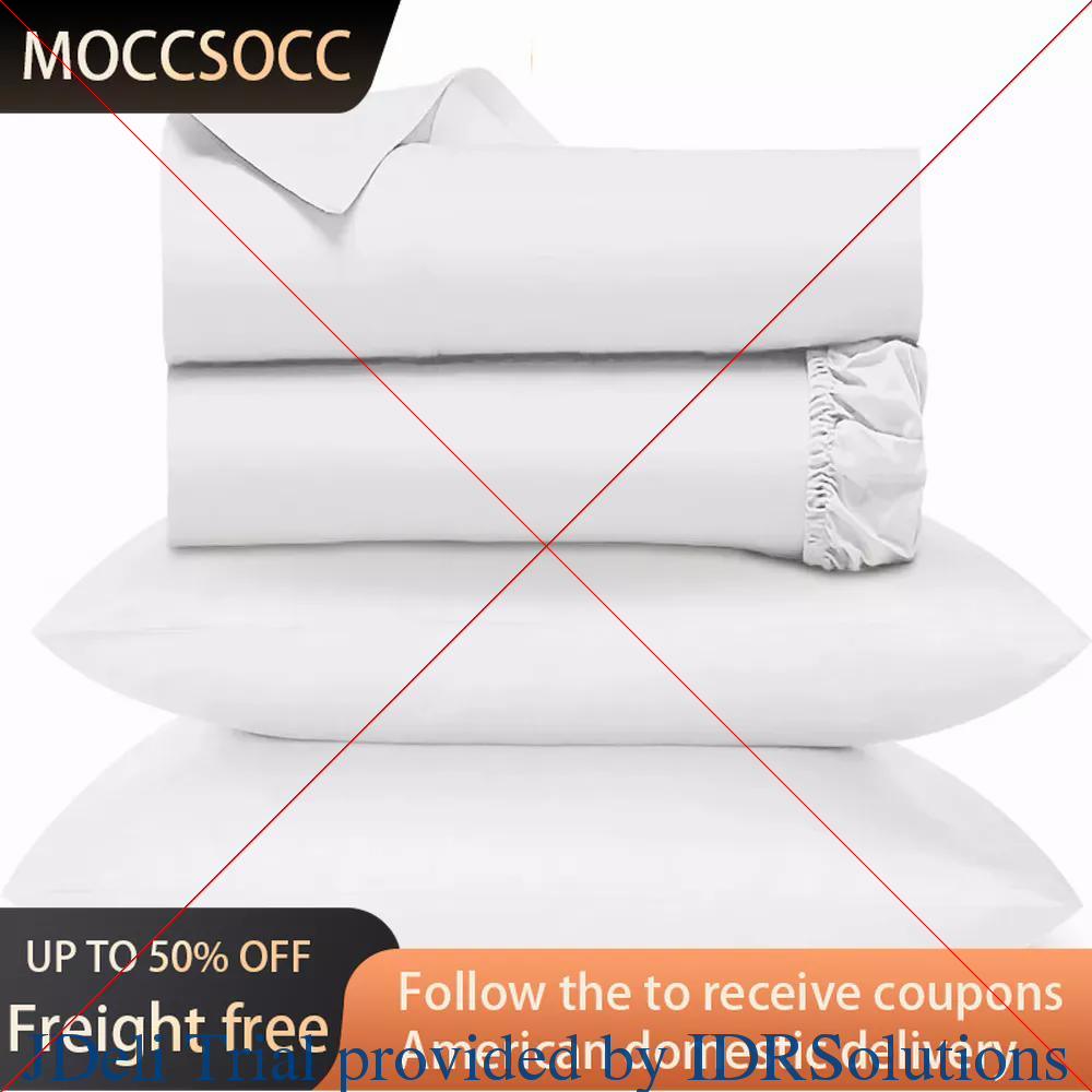 4 Pc Bed Sheet Sets Mattress Pad 100% Pure Cotton Double Bed Sheets Set of Posters 1000 Thread Count Sheets Set King Size Home